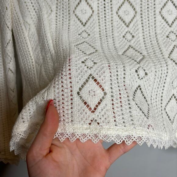 Vintage Caroline Charles London Knit Crochet Blazer Jacket - Picture 8 of 10